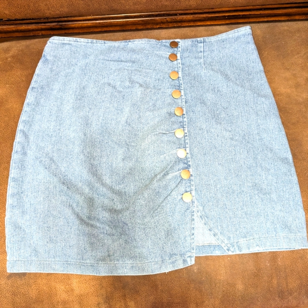 Pink Lily Demin Skirt